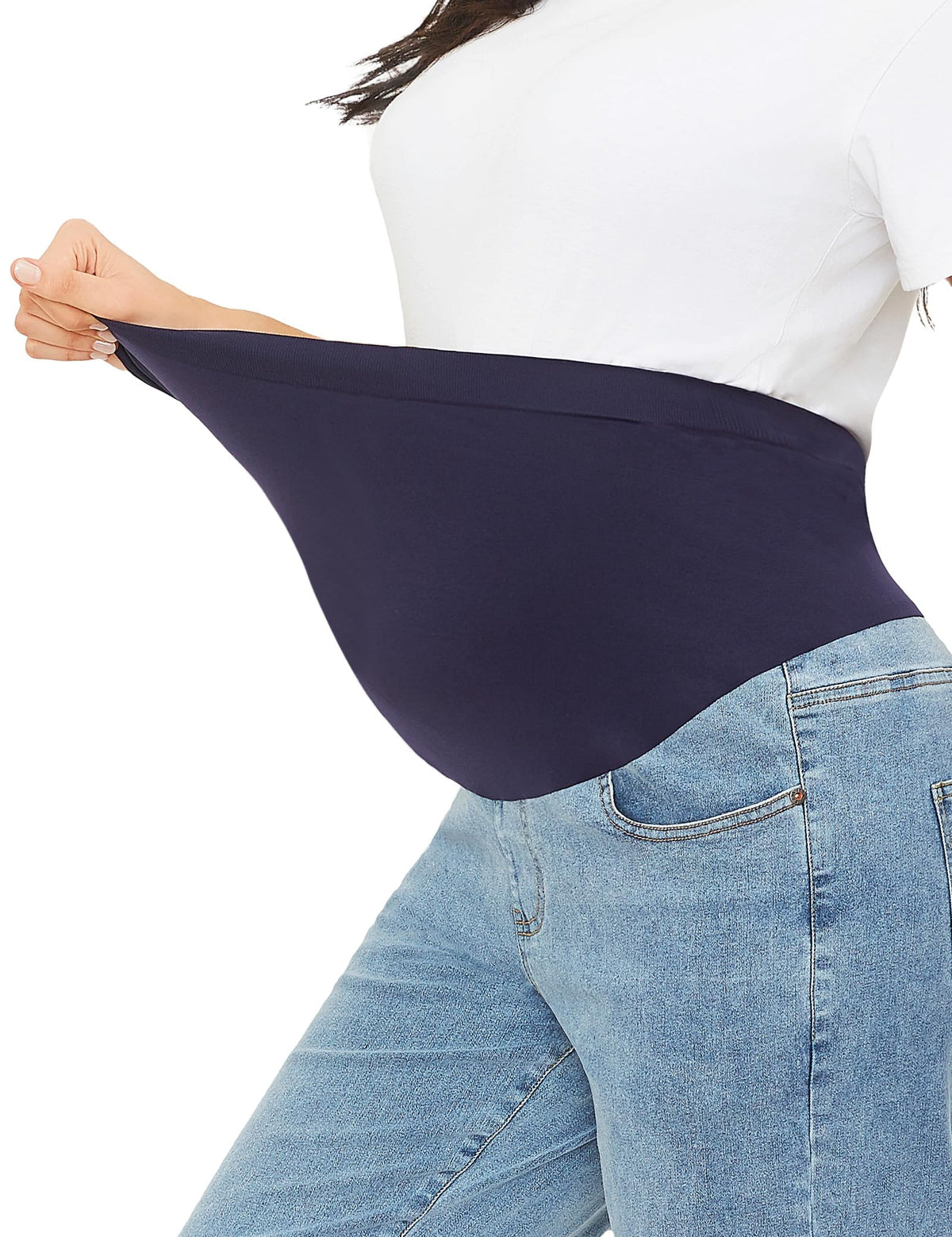 HOFISH Women's Support Skinny Jeans Over The Belly Utimate Comfort Stretchy Pregnancy Denim Pants