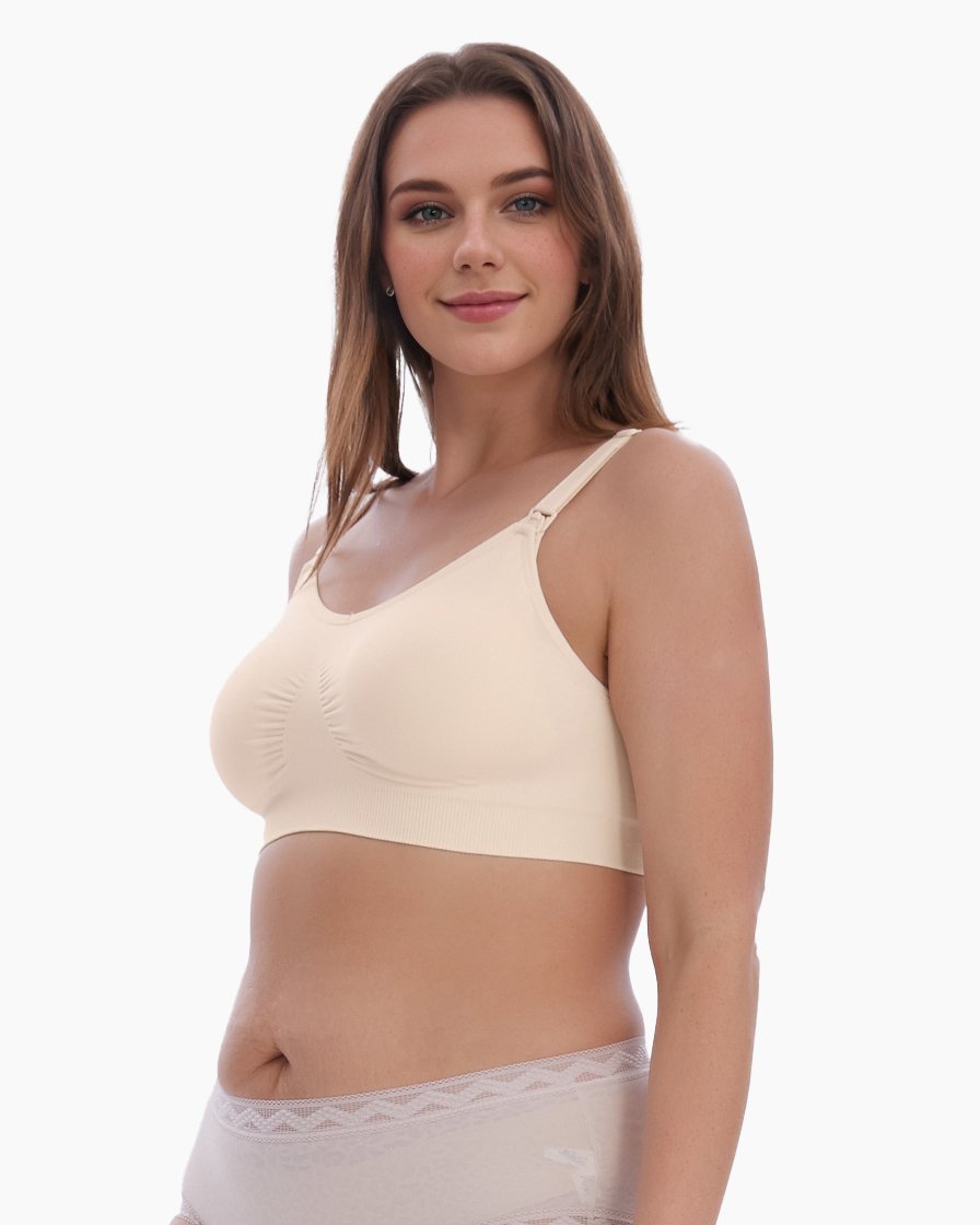 HOFISH 3PACK Full Bust Seamless Nursing Maternity Bras Bralette