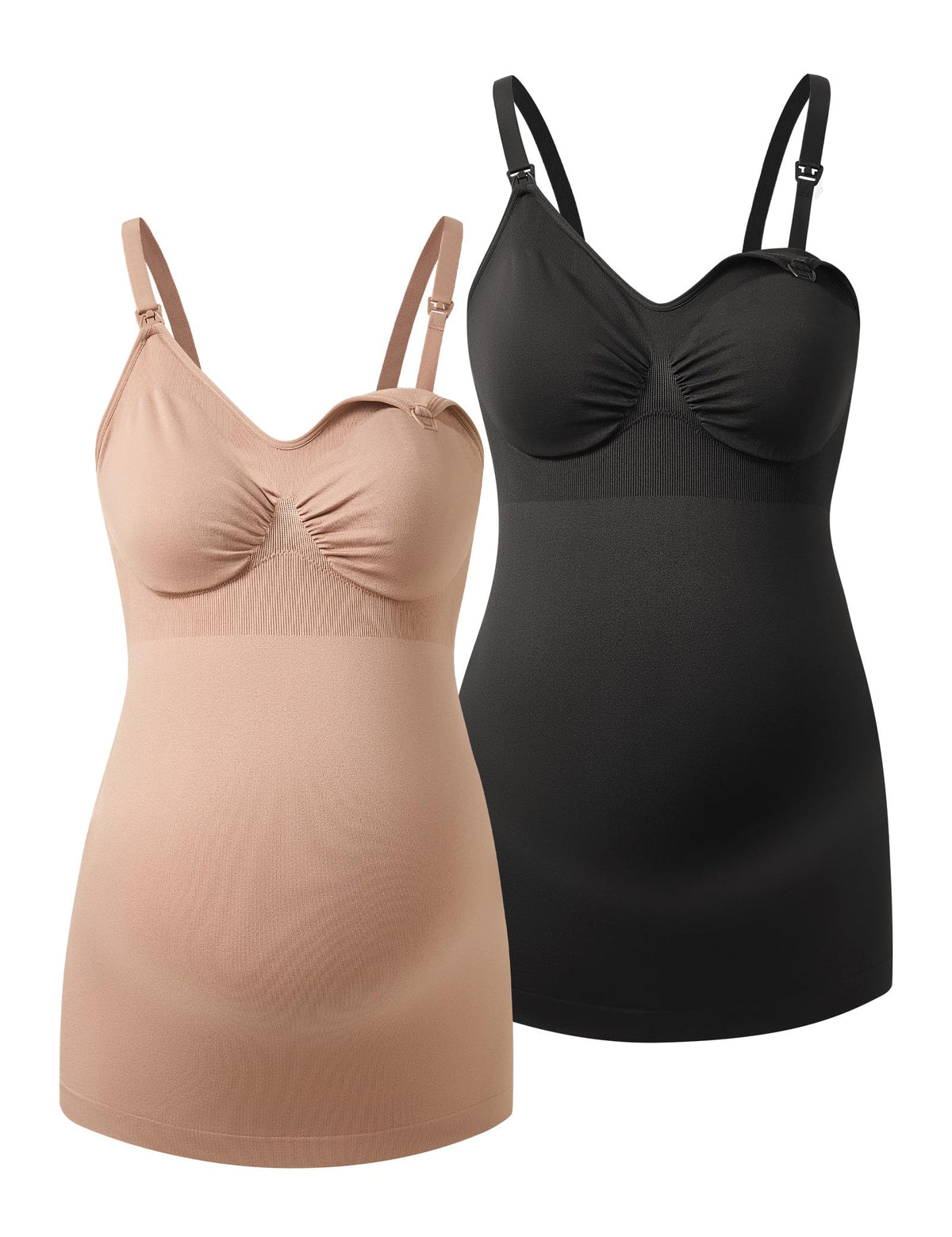HOFISH Support Nursing Tank Tops for Breastfeeding, Comfort Stretch Maternity Camisoles