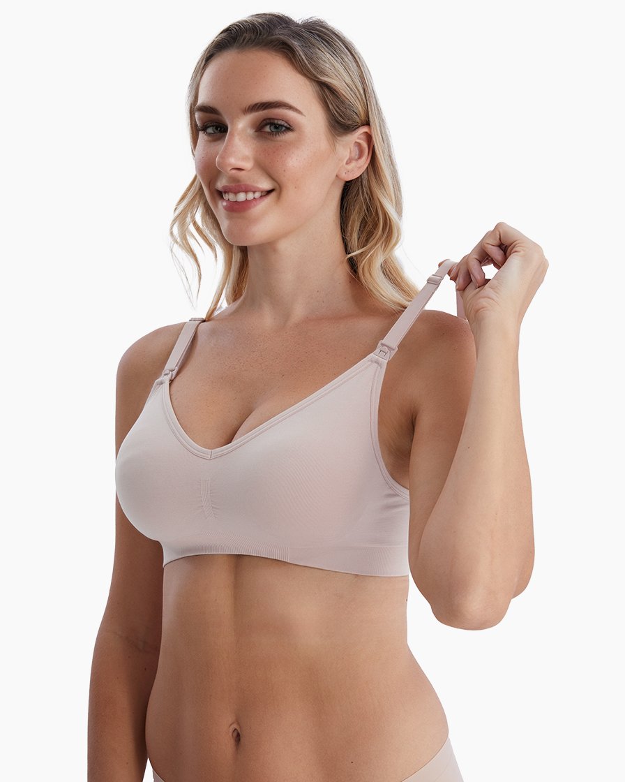 HOFISH Maternity Nursing Bra for Breastfeeding Pregnancy Wireless Bralette