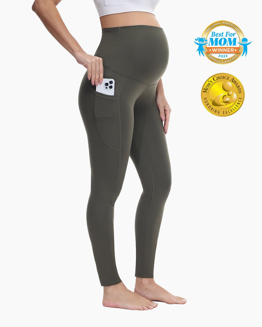 Women's Maternity Leggings Ultra-Soft Pregnancy Yoga Pants Over The Bump Thermal Bottom Underwear Workout Leggings