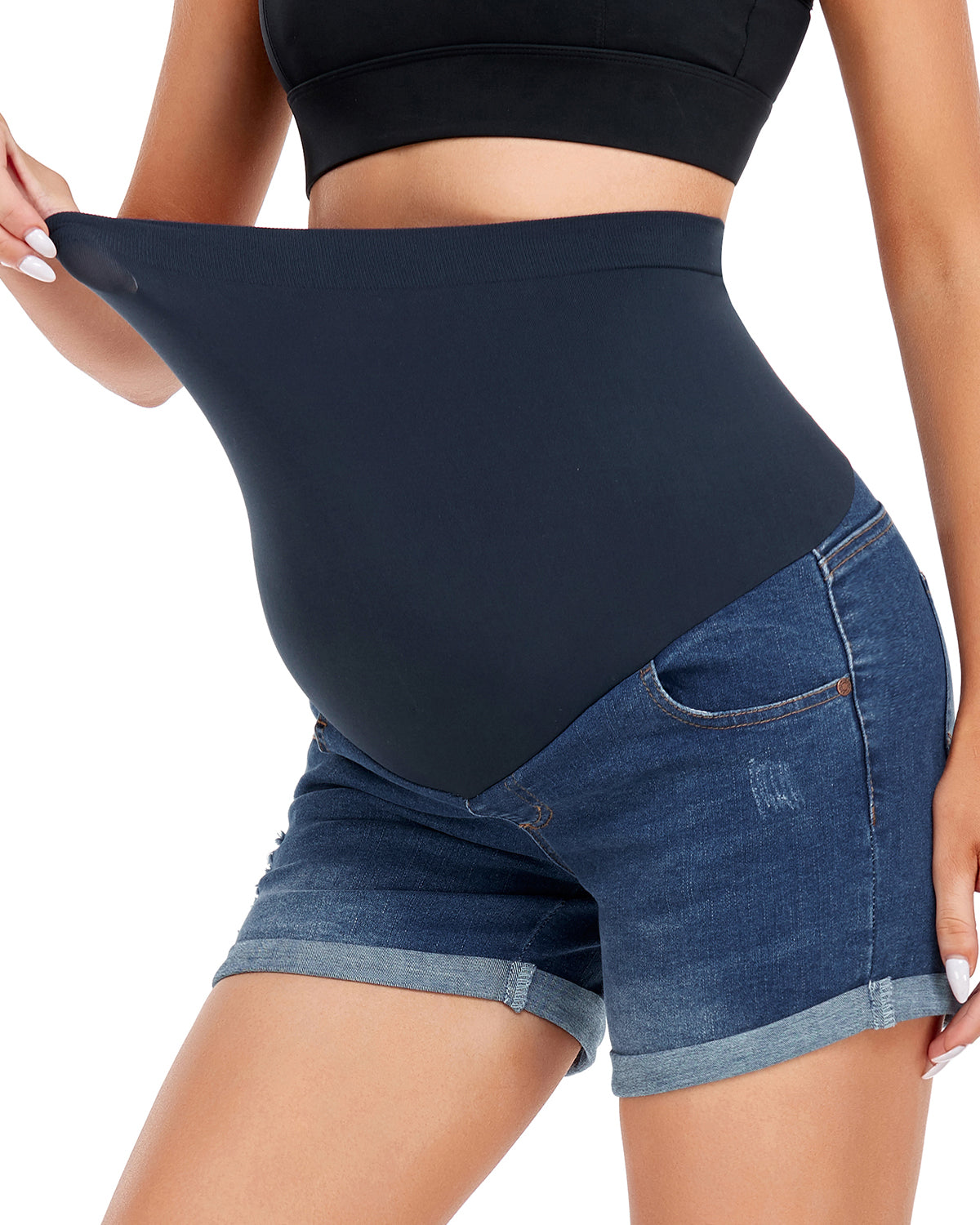 Women's Super Comfy Maternity Skinny Jeans Navy