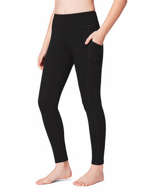 Legging Bersalin Kulit Tiruan HOFISH untuk Wanita Di Atas Perut Seluar Senaman Yoga Kehamilan Pinggang Tinggi