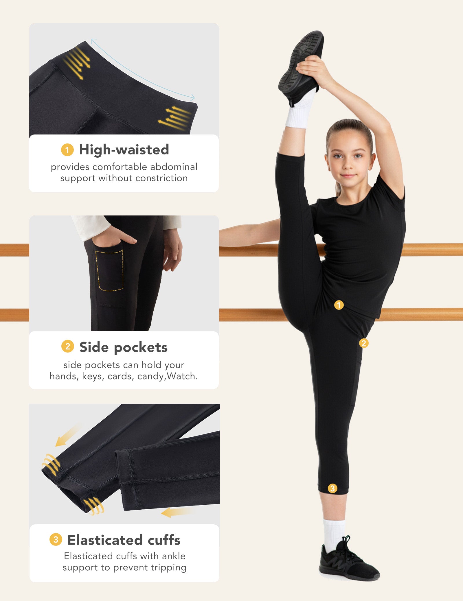 Legging Bersalin Kulit Tiruan HOFISH untuk Wanita Di Atas Perut Seluar Senaman Yoga Kehamilan Pinggang Tinggi