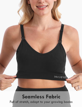 HOFISH Pumping Bra Hands Free Nursing Sports for Pregnancy Breastfeeding Women's Maternity & Adjustable Seamless