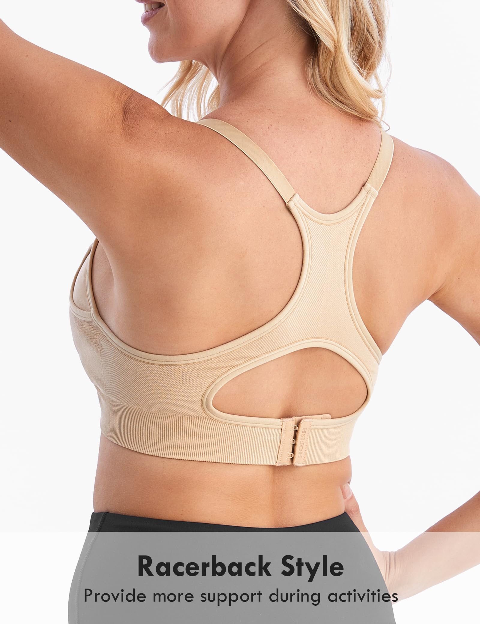 HOFISH Pumping Bra Hands Free Nursing Sports for Pregnancy Breastfeeding Women's Maternity & Adjustable Seamless