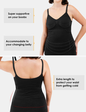 HOFISH Support Nursing Tank Tops for Breastfeeding, Comfort Stretch Maternity Camisoles