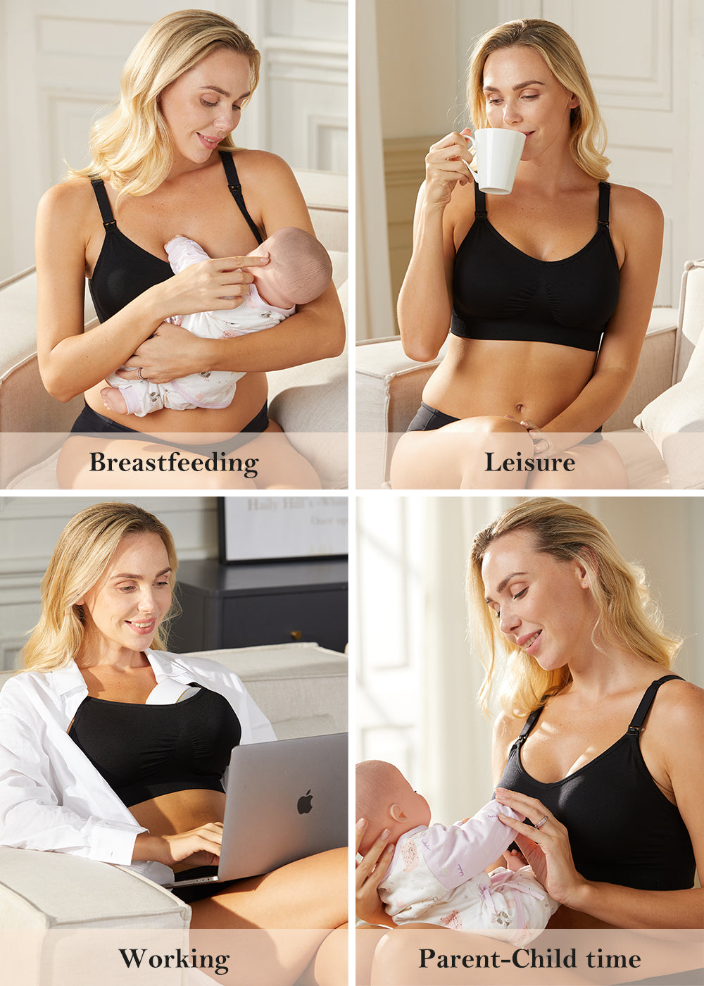LBECLEY Bra with Back Support Womens Bras for Breastfeeding