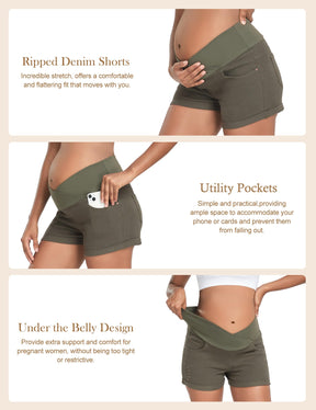 Women's Super Comfy Maternity Skinny  Shorts 51