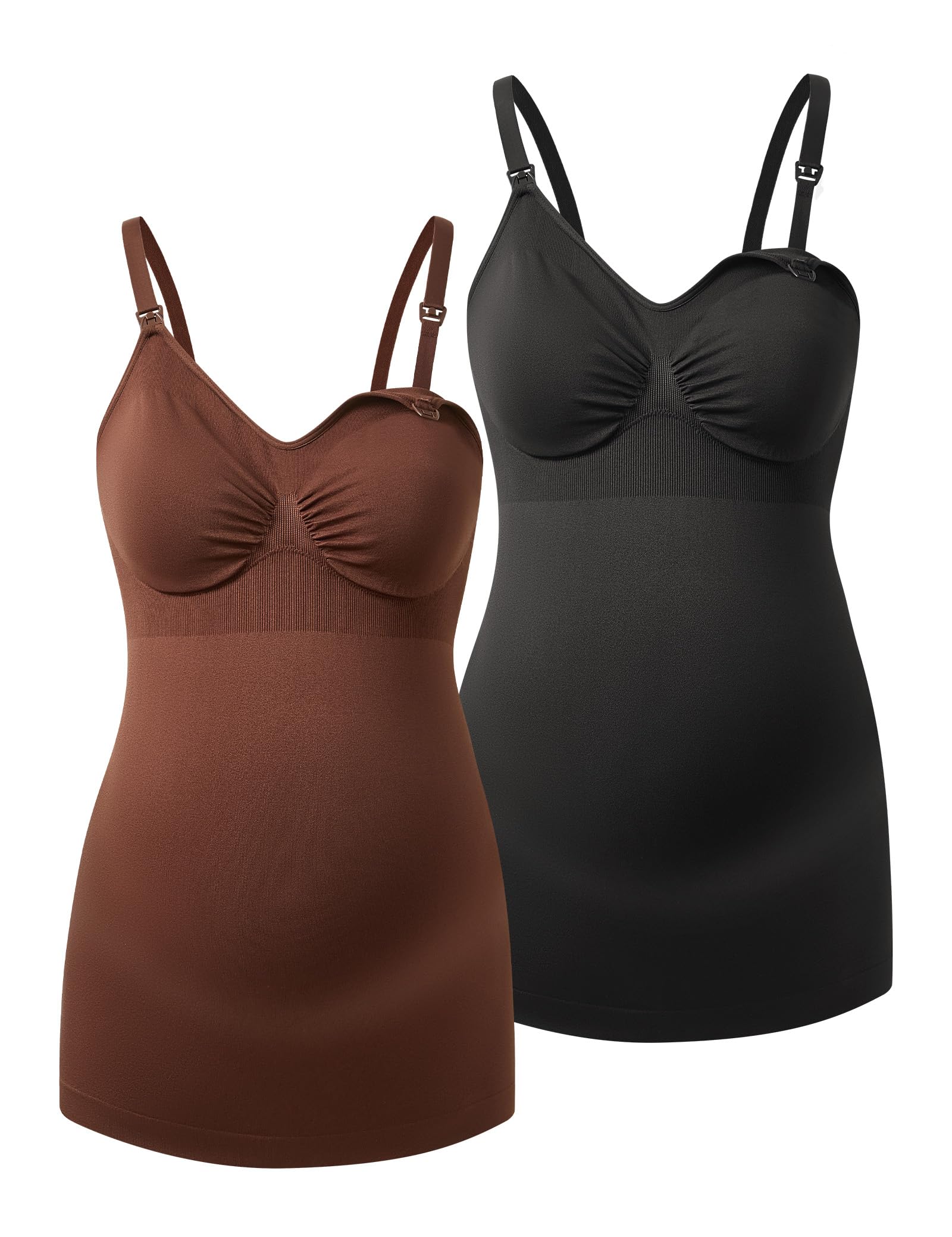 HOFISH Support Nursing Tank Tops for Breastfeeding, Comfort Stretch Maternity Camisoles