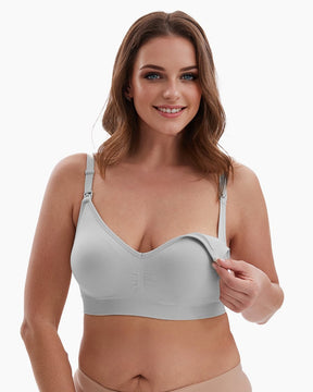 HOFISH Maternity Nursing Bra for Breastfeeding Pregnancy Wireless Bralette