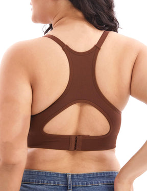 HOFISH Seamless Support Nursing Bra Medium Impact Maternity Nursing Sports Bras Breastfeeding Bra for Pregnancy Postpartum