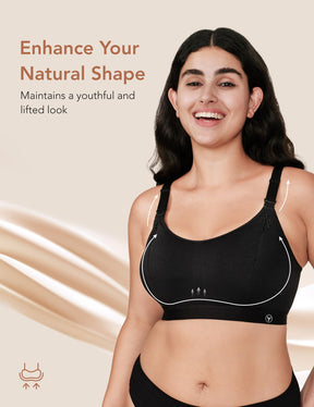 Pumping Bra Hands Free Zip Opening Design Seamless Nursing Bras for Breastfeeding High Support Nursing & Pumping Bra