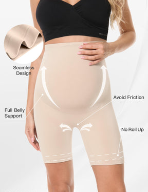 HOFISH Maternity Support Underwear for Women No Show Seamless Pregnancy Compression Shapewear Over Bump