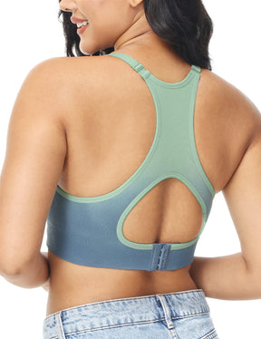 HOFISH Seamless Support Nursing Bra Medium Impact Maternity Nursing Sports Bras Breastfeeding Bra for Pregnancy Postpartum
