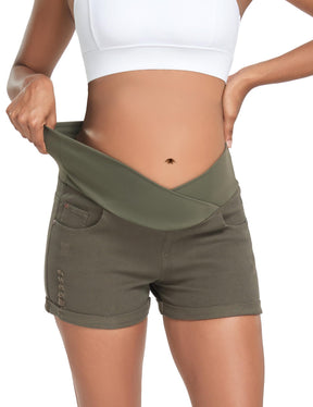 Women's Super Comfy Maternity Skinny  Shorts 51