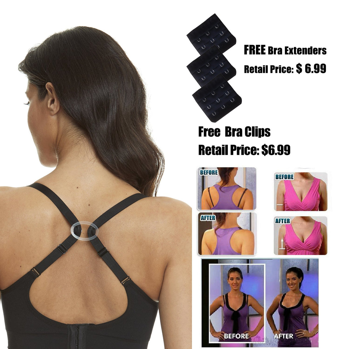 3 Pack Full Bust Seamless Nursing & Maternity Bras S-XXL