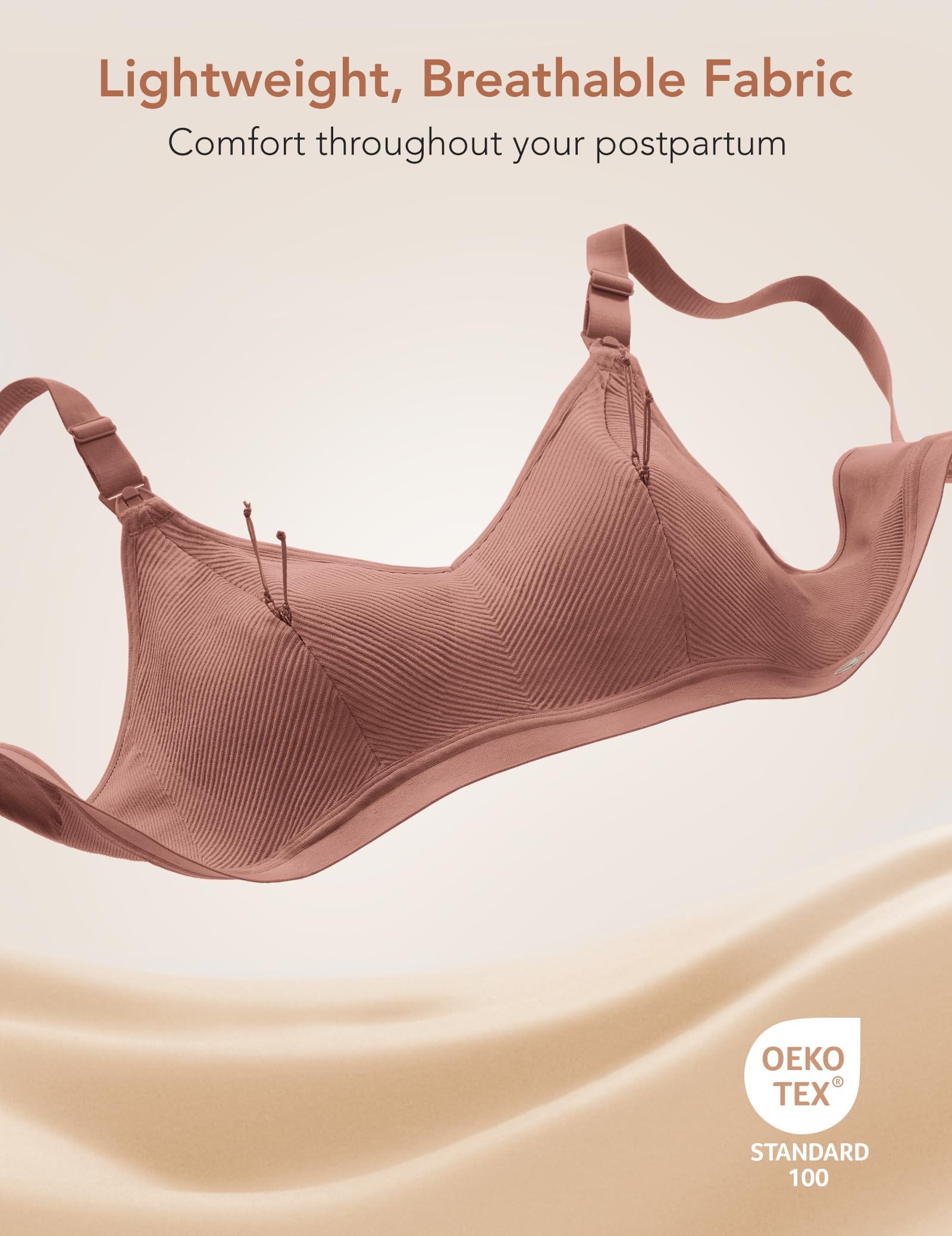 Pumping Bra Hands Free Zip Opening Design Seamless Nursing Bras for Breastfeeding High Support Nursing & Pumping Bra