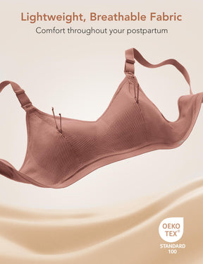 Pumping Bra Hands Free Zip Opening Design Seamless Nursing Bras for Breastfeeding High Support Nursing & Pumping Bra