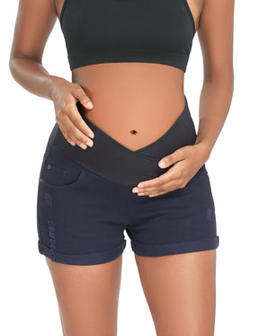 Women's Super Comfy Maternity Skinny  Shorts 51