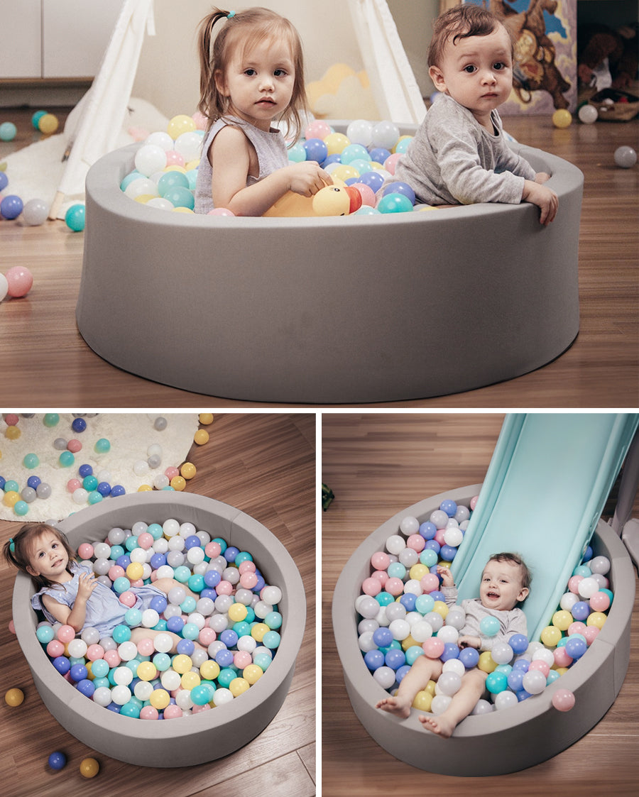 HOFISH Foam Ball Pit for Children Toddlers,Baby Playpen Pool Soft Round Designed Easy to Clean or Install,Ideal Gift Babies Infants Indoor and Outdoor Game- (Balls NOT Included)