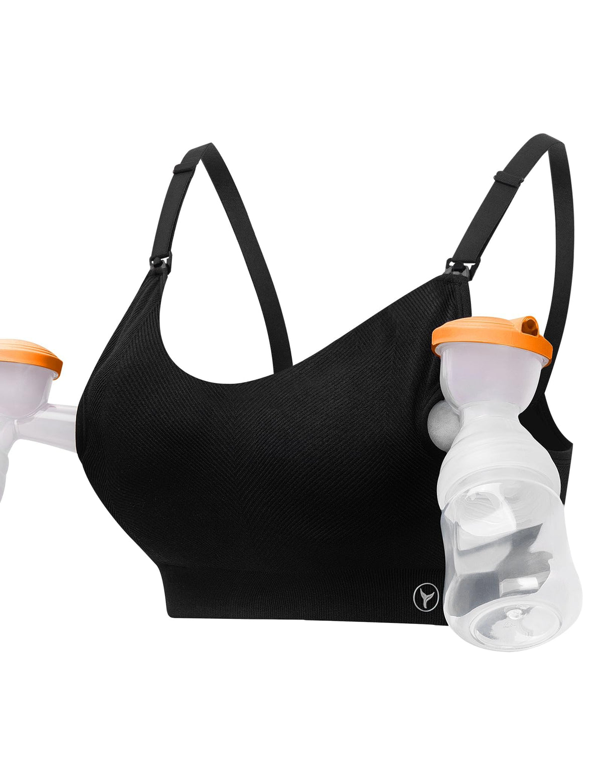 HOFISH Women's Seamless All-in-One Hands Free Pumping Bra Supportive Maternity Nursing & Everyday Bra