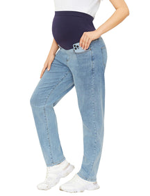HOFISH Women's Support Skinny Jeans Over The Belly Utimate Comfort Stretchy Pregnancy Denim Pants
