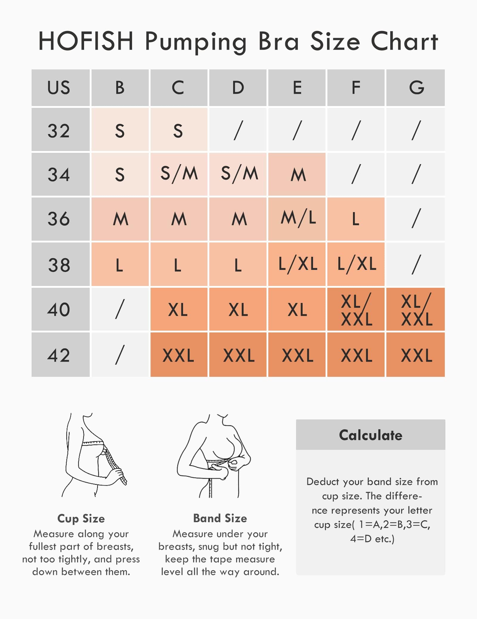 HOFISH Women's Seamless All-in-One Hands Free Pumping Bra Supportive Maternity Nursing & Everyday Bra