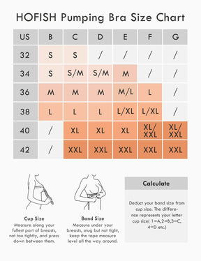 HOFISH Women's Seamless All-in-One Hands Free Pumping Bra Supportive Maternity Nursing & Everyday Bra