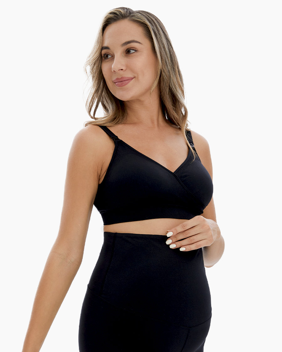 HOFISH 3 Pack Nursing Bras for Breastfeeding, Wireless V Neck Maternity Women Pregnancy Sleep Bralette with Extra Extenders