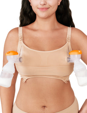 Pumping Bra Hands Free Seamless Comfort PatentedClasps Nursing and Pumping Bra in One Breast Pump Bra All Day Wear