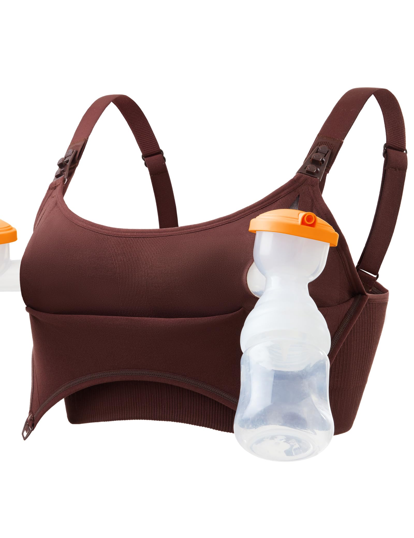 Pumping Bra Hands Free Seamless Comfort PatentedClasps Nursing and Pumping Bra in One Breast Pump Bra All Day Wear