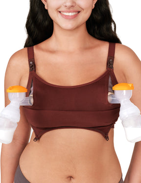Pumping Bra Hands Free Seamless Comfort PatentedClasps Nursing and Pumping Bra in One Breast Pump Bra All Day Wear