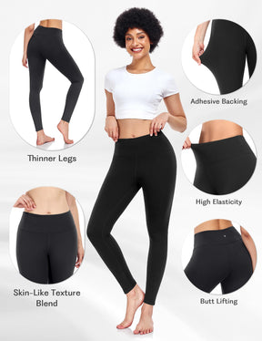 Legging Bersalin Kulit Tiruan HOFISH untuk Wanita Di Atas Perut Seluar Senaman Yoga Kehamilan Pinggang Tinggi