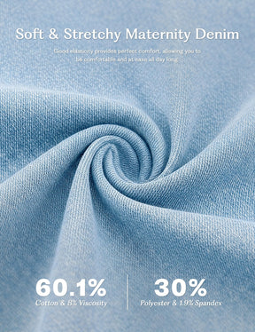 Seluar Jeans Kurus Sokongan Wanita HOFISH Di Atas Perut Seluar Denim Kehamilan Meregangkan Keselesaan Utimate