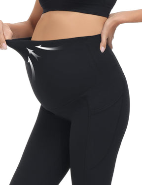HOFISH Maternity Leggings, Yoga Pants, Pregnancy Leggings Over The Belly Workout Active Wear