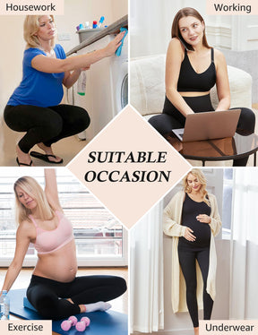 HOFISH Maternity Leggings, Yoga Pants, Pregnancy Leggings Over The Belly Workout Active Wear