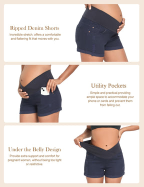 Women's Super Comfy Maternity Skinny  Shorts 51