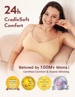 3 Pack Seamless Deep V Neck Push Up Nursing & Maternity Bras