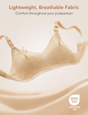 Pumping Bra Hands Free Zip Opening Design Seamless Nursing Bras for Breastfeeding High Support Nursing & Pumping Bra