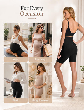 HOFISH Maternity Support Underwear for Women No Show Seamless Pregnancy Compression Shapewear Over Bump