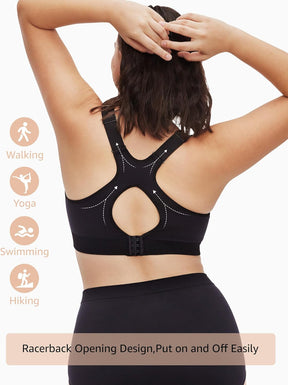 HOFISH Nursing Bras for Breastfeeding, Medium Support Nursing Sports Bra Wireless Comfort Maternity Bra