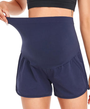 HOFISH Women's Maternity Shorts Over The Belly Cotton Casual Pregnancy Workout Sleep Shorts with Pocket