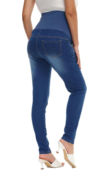 HOFISH Women's Support Skinny Jeans Over The Belly Utimate Comfort Stretchy Pregnancy Denim Pants