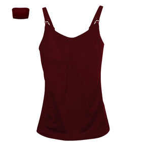 3 Pack Women's Maternity & Nursing Cami with Build in Shelf Bra