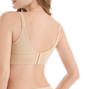 Pantented Design Women's Seamless Nursing Bras 3 Pack Beige