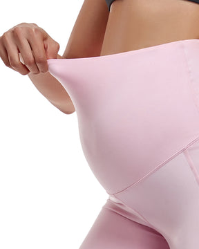 Women's Ultra-Soft Stretchy Maternity Legging Shorts Pink