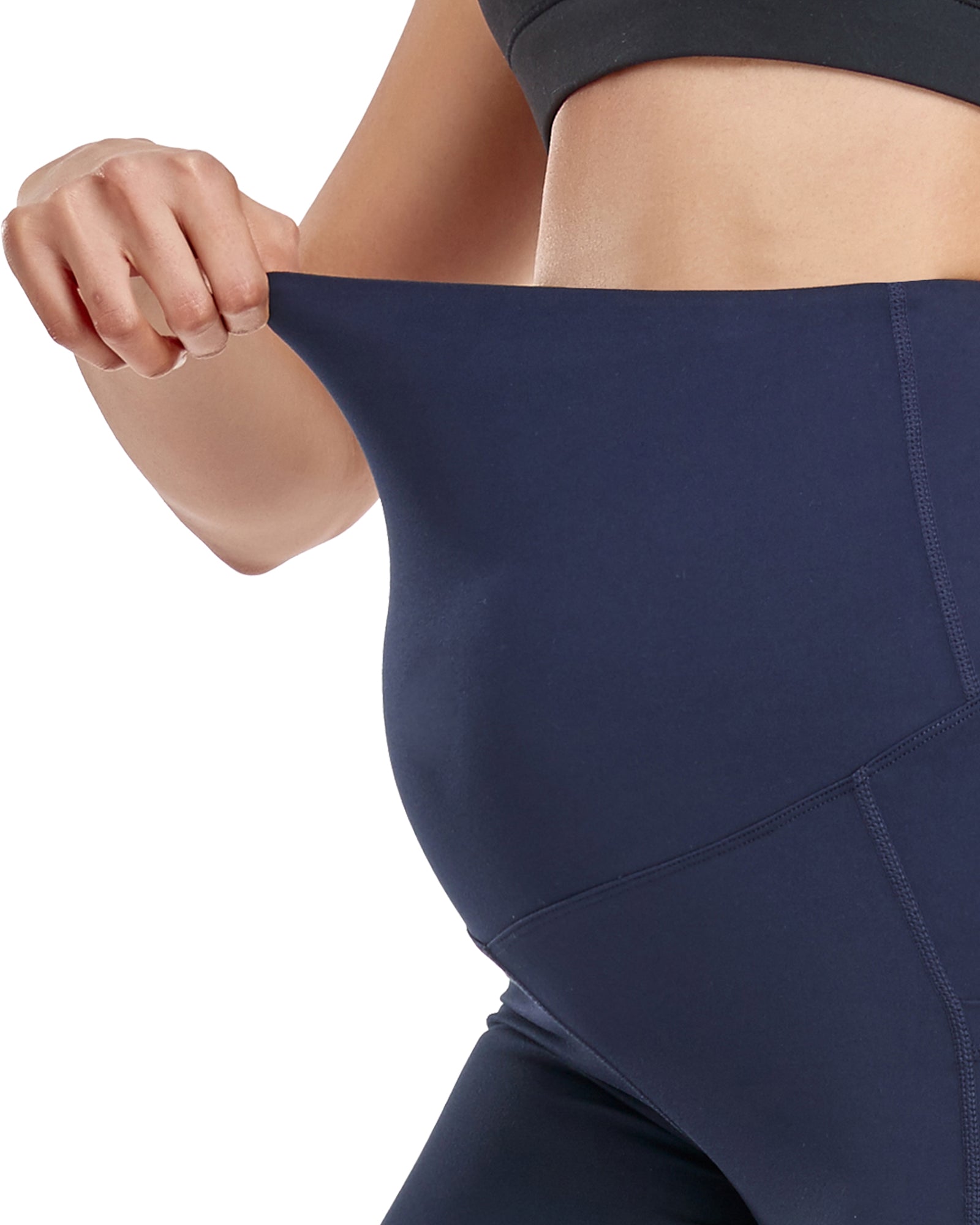 Women's Ultra-Soft Stretchy Maternity Legging Shorts Blue