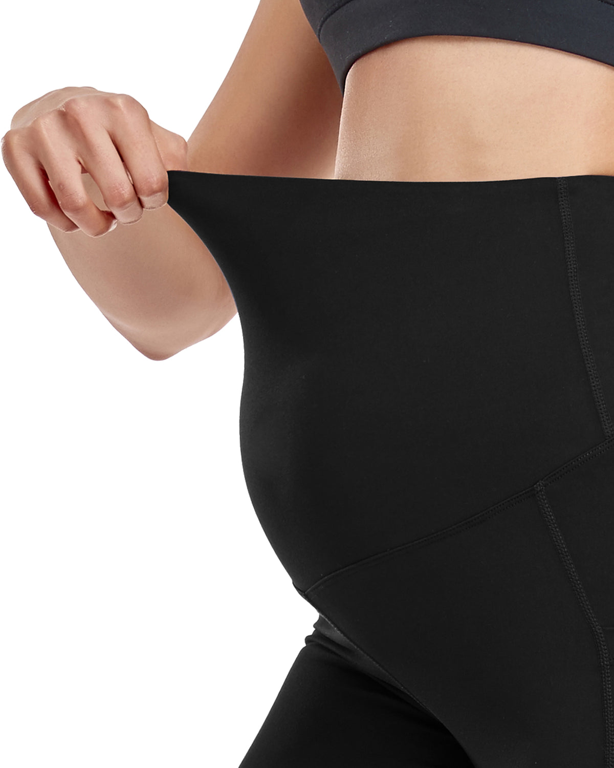 Women's Ultra-Soft Stretchy Maternity Legging Shorts Black