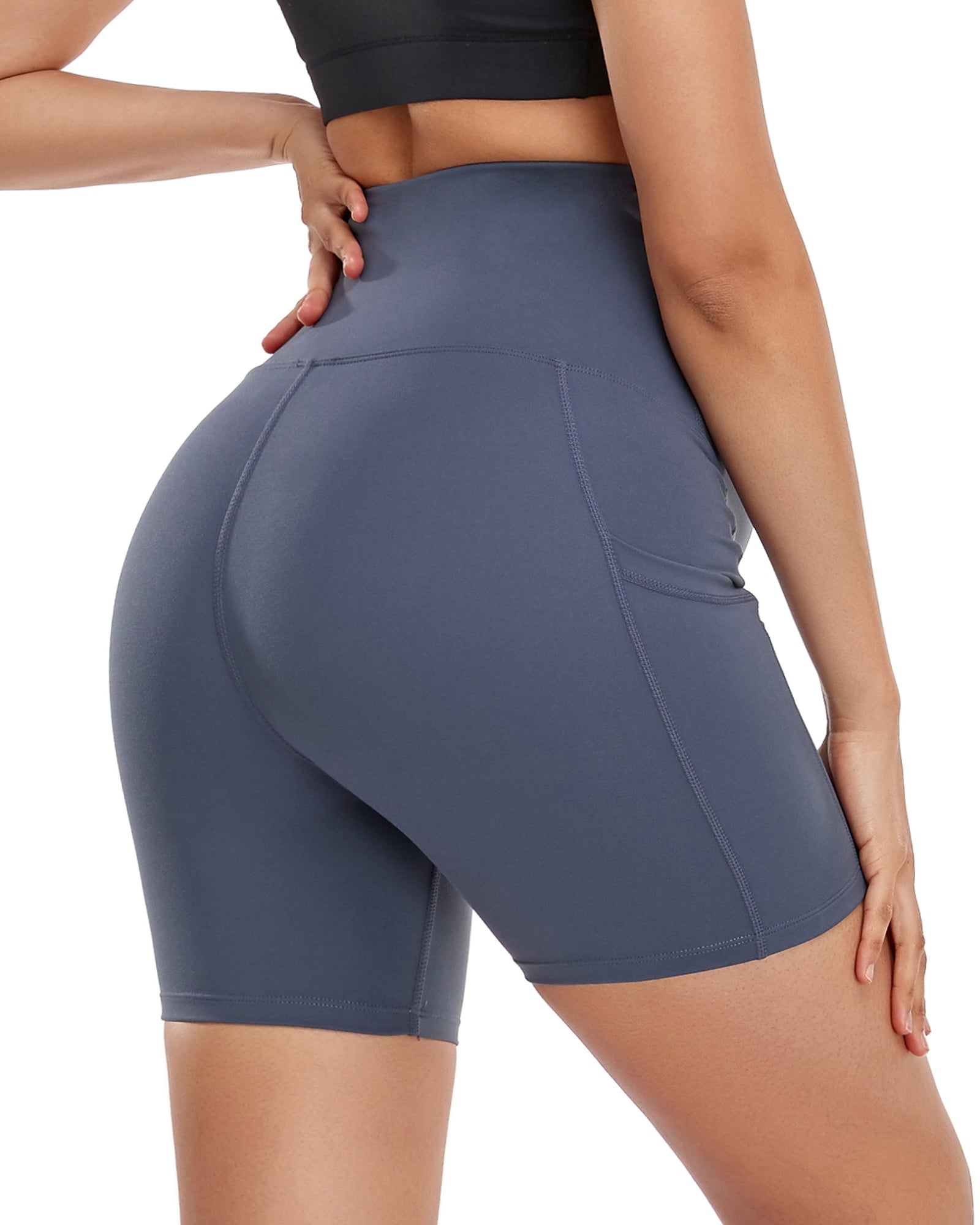 Women's Ultra-Soft Stretchy Maternity Legging Shorts Grey